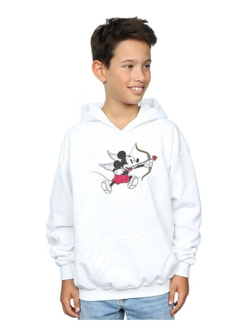 Disney - Sweat à capuche LOVE CHERUB Blanc - Kiabi