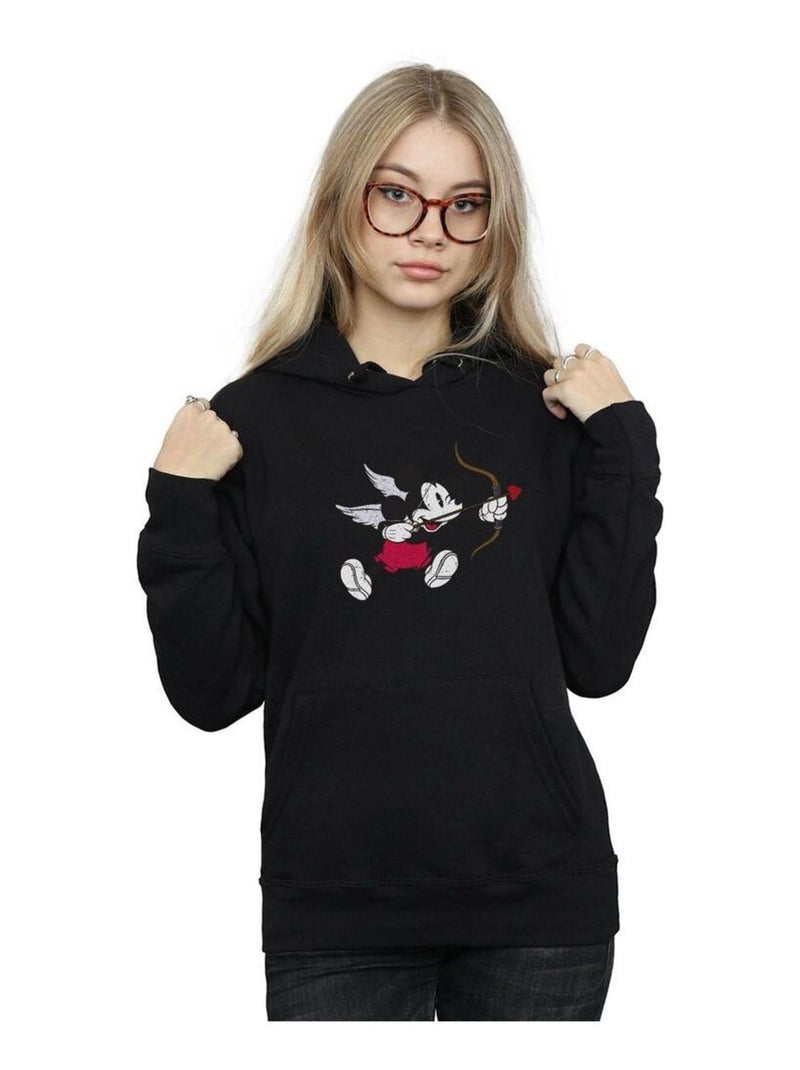 Disney - Sweat à capuche LOVE CHERUB Noir - Kiabi