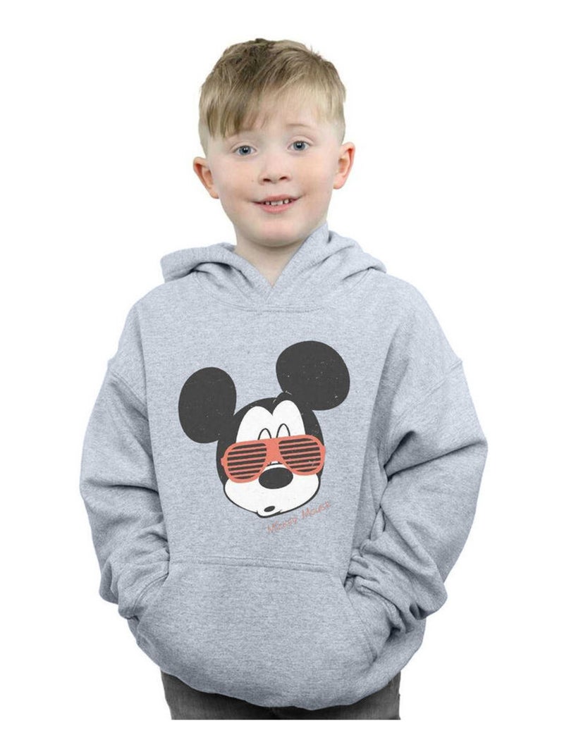 Disney - Sweat à capuche MICKEY MOUSE Gris chiné - Kiabi