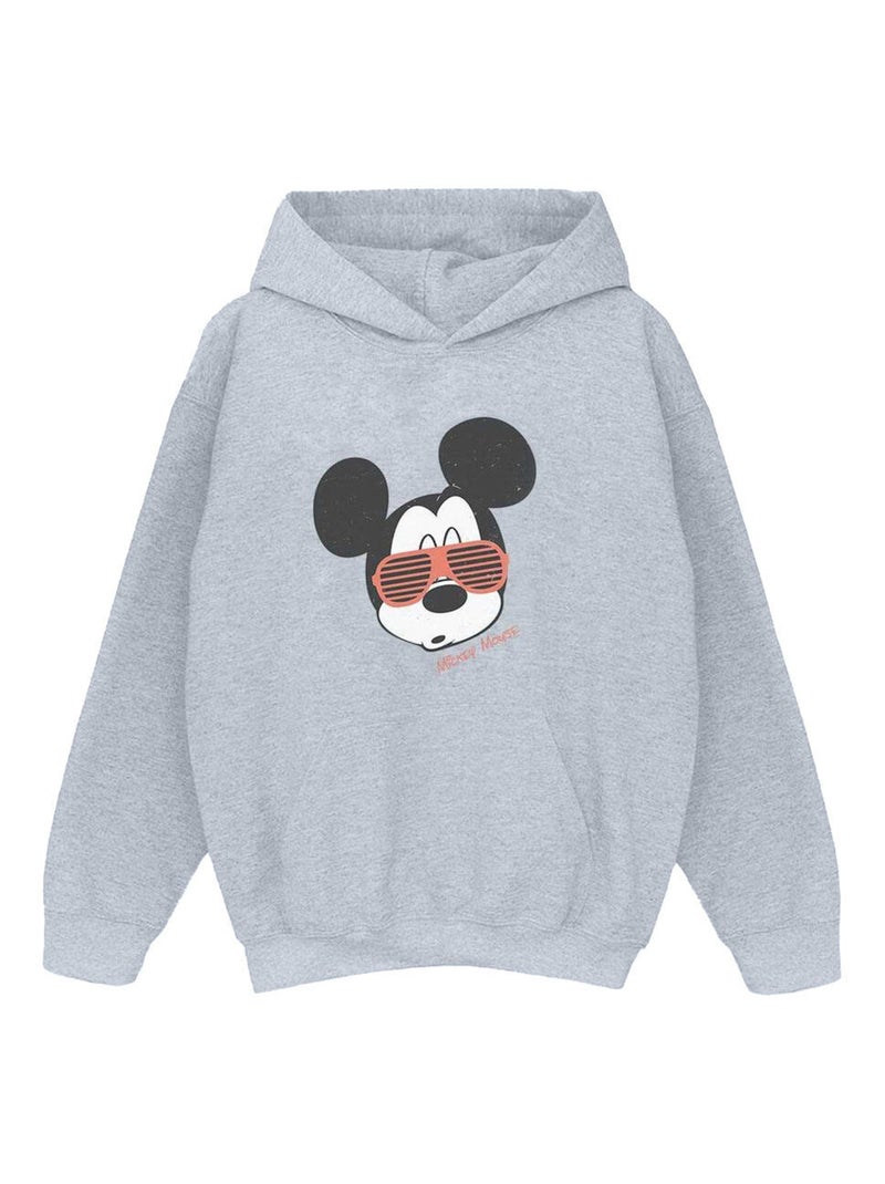 Disney - Sweat à capuche MICKEY MOUSE Gris chiné - Kiabi