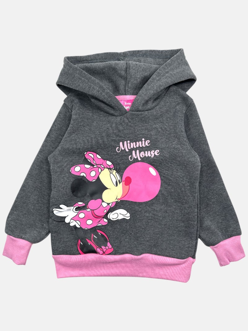 Disney - Sweat à capuche Minnie Gris - Kiabi