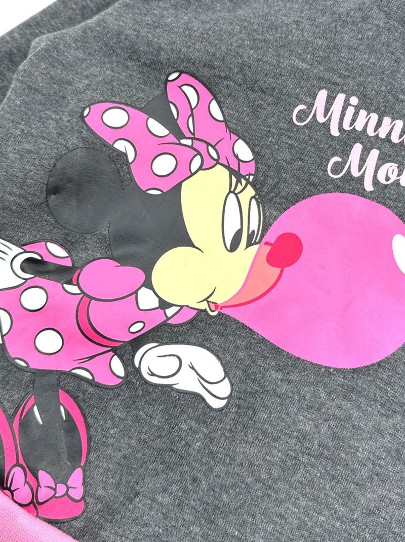 Disney - Sweat à capuche Minnie Gris - Kiabi