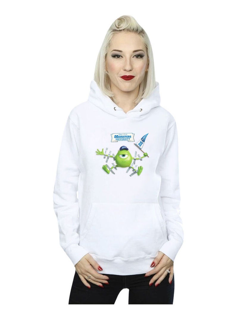 Disney - Sweat à capuche Monstres Academy Blanc - Kiabi