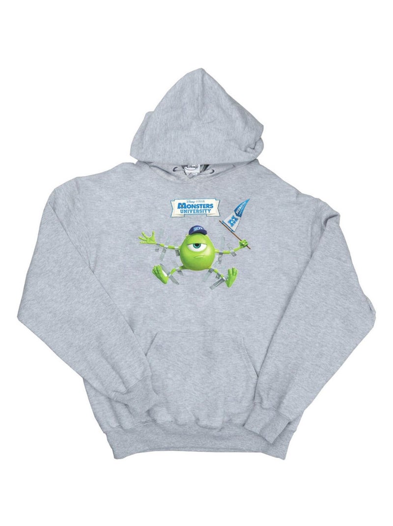 Disney - Sweat à capuche Monstres Academy Gris chiné - Kiabi