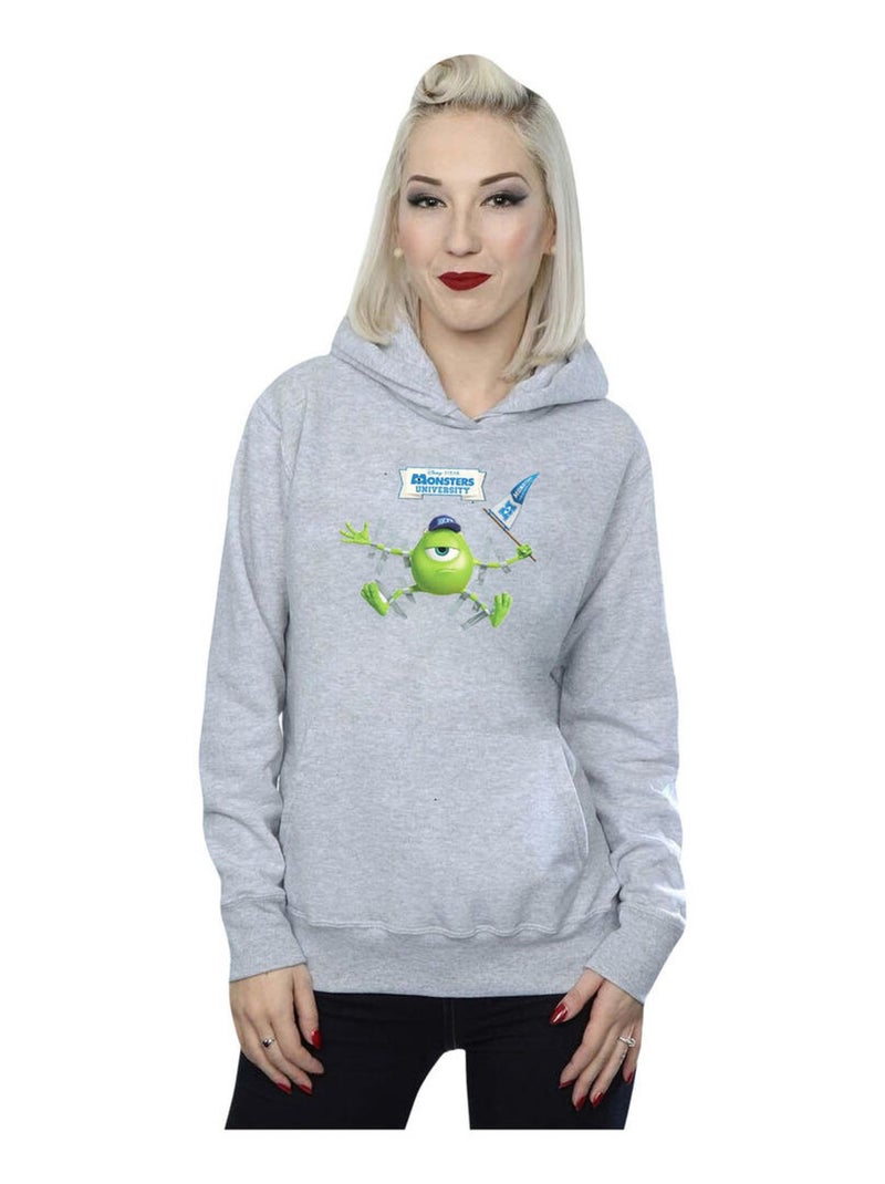 Disney - Sweat à capuche Monstres Academy Gris chiné - Kiabi