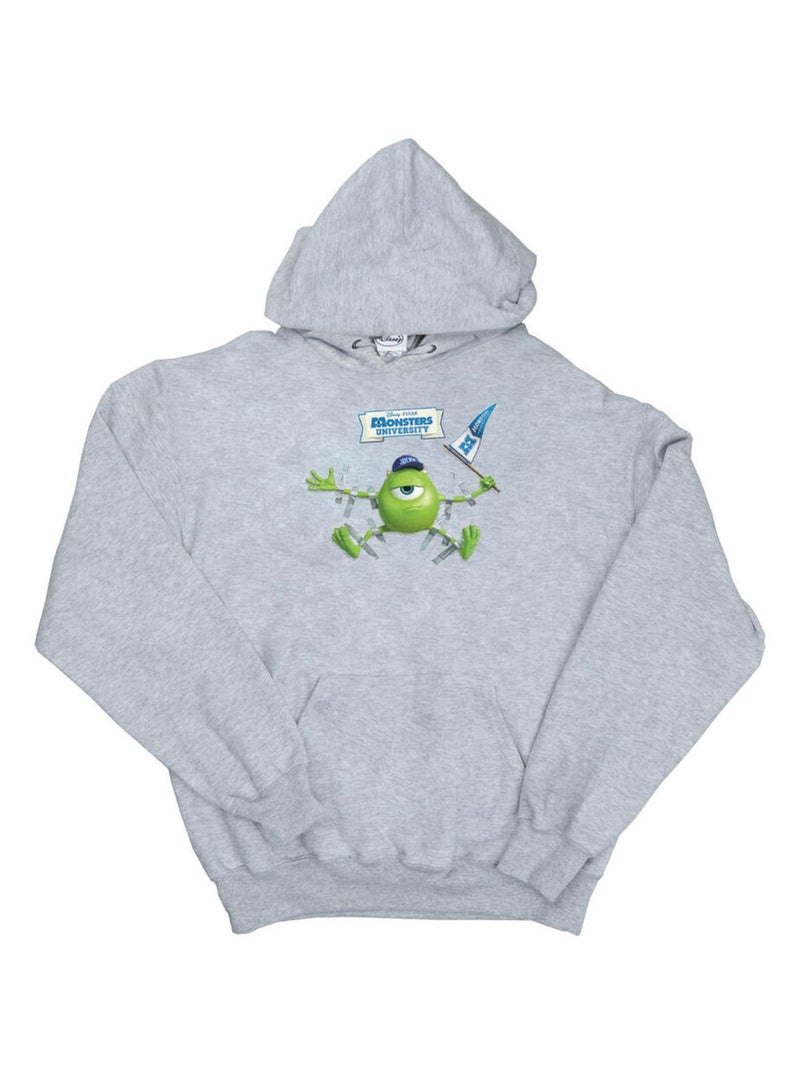 Disney - Sweat à capuche Monstres Academy Gris chiné - Kiabi