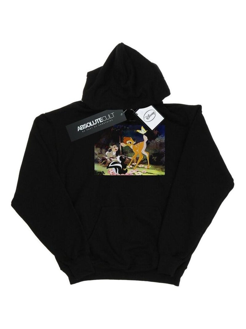 Disney - Sweat à capuche motif Bambi motif/style Papillon Noir - Kiabi