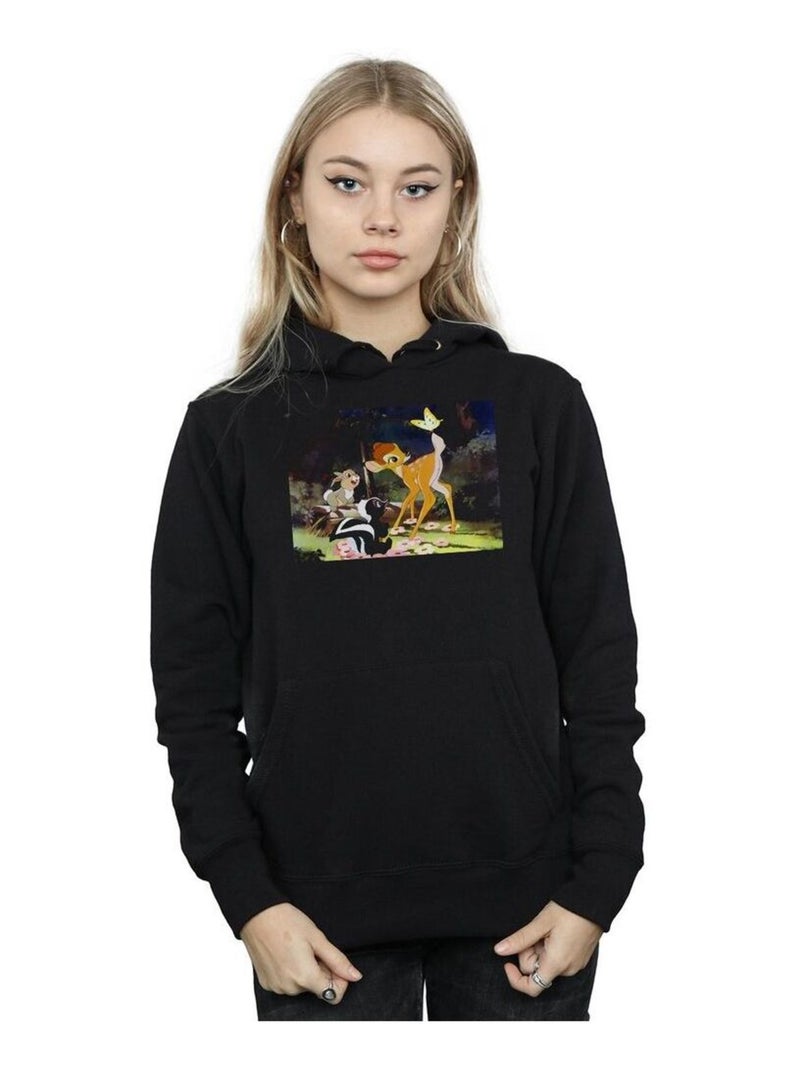 Disney - Sweat à capuche motif Bambi motif/style Papillon Noir - Kiabi