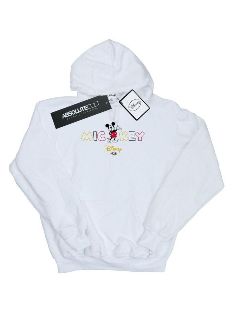 Disney - Sweat à capuche motif Mickey Mouse Blanc - Kiabi