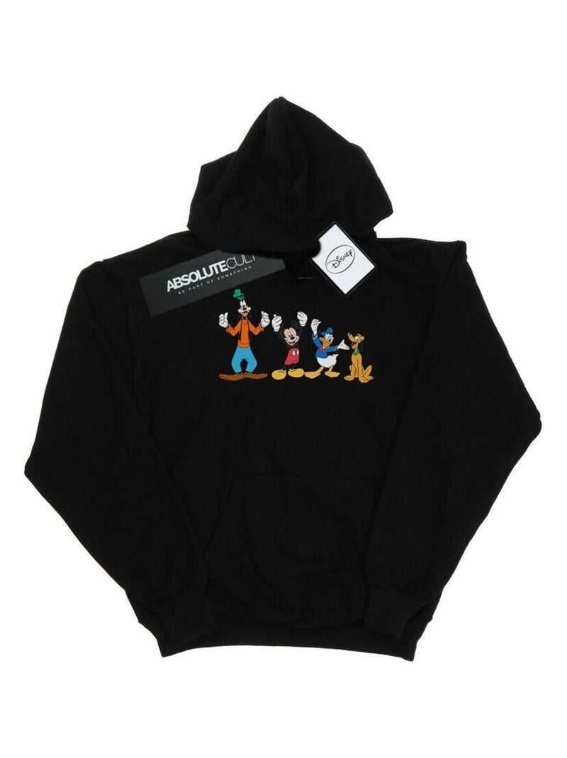 Disney - Sweat à capuche motif Mickey Mouse motif/style amis Noir - Kiabi