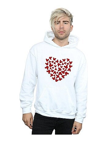 Disney - Sweat à capuche motif Mickey Mouse motif/style cœur en silhouettes