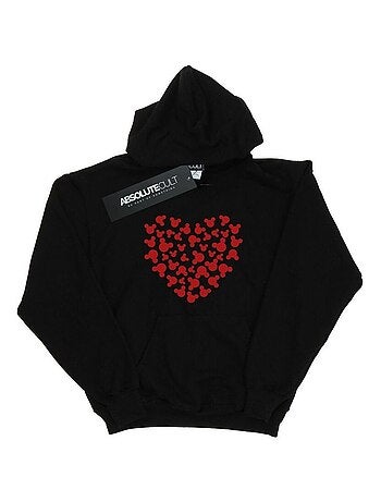 Disney - Sweat à capuche motif Mickey Mouse motif/style cœur en silhouettes