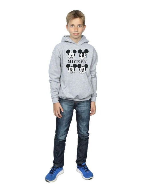 Disney - Sweat à capuche motif Mickey Mouse style 4 têtes - Kiabi