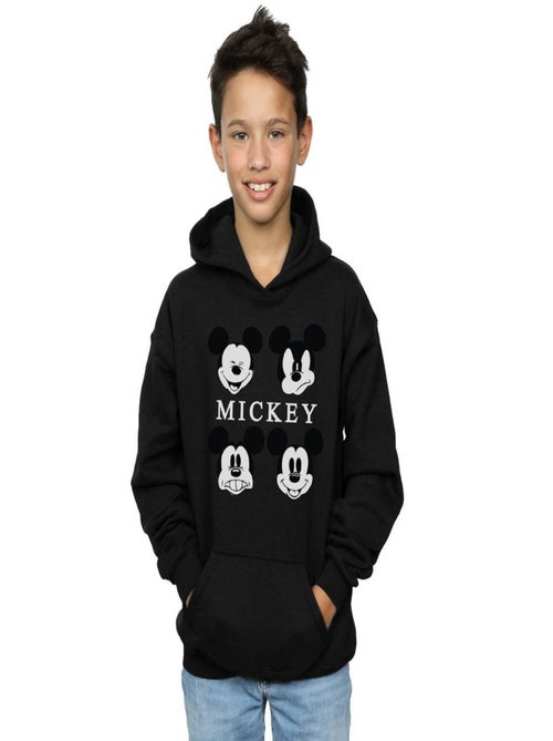 Disney - Sweat à capuche motif Mickey Mouse style 4 têtes - Kiabi