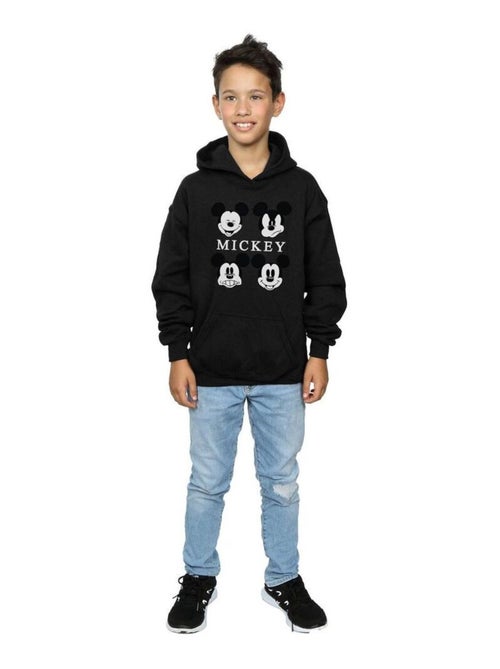 Disney - Sweat à capuche motif Mickey Mouse style 4 têtes - Kiabi