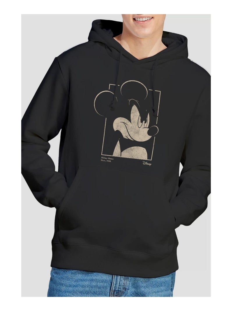 Disney - Sweat à capuche motif portrait de Mickey Mouse Noir - Kiabi