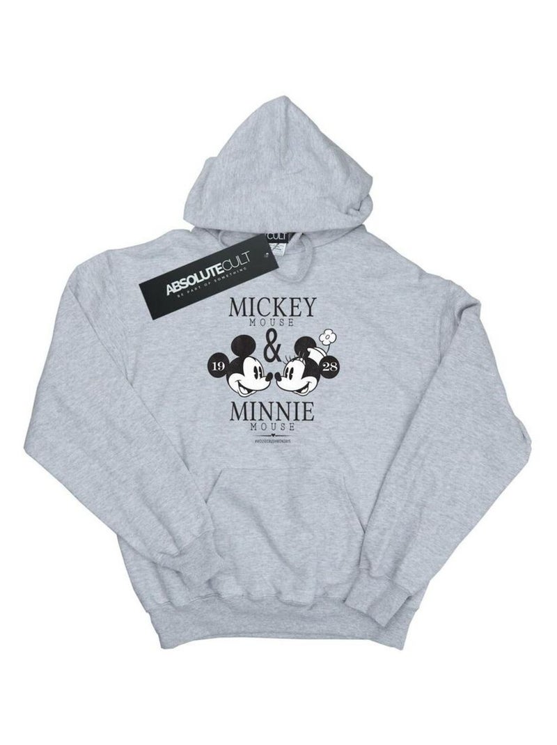Disney - Sweat à capuche MOUSE MOUSECRUSH MONDAYS Gris chiné - Kiabi
