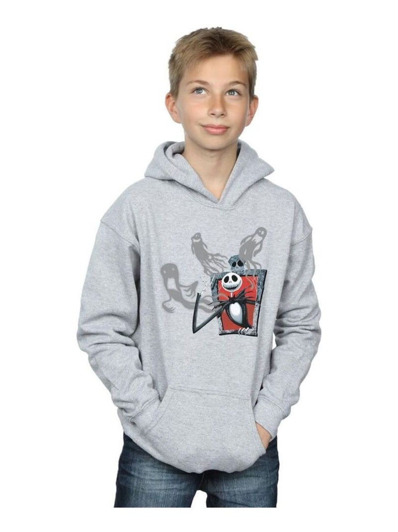 Disney - Sweat à capuche NIGHTMARE BEFORE CHRISTMAS GHOSTS OF JACK Gris chiné - Kiabi
