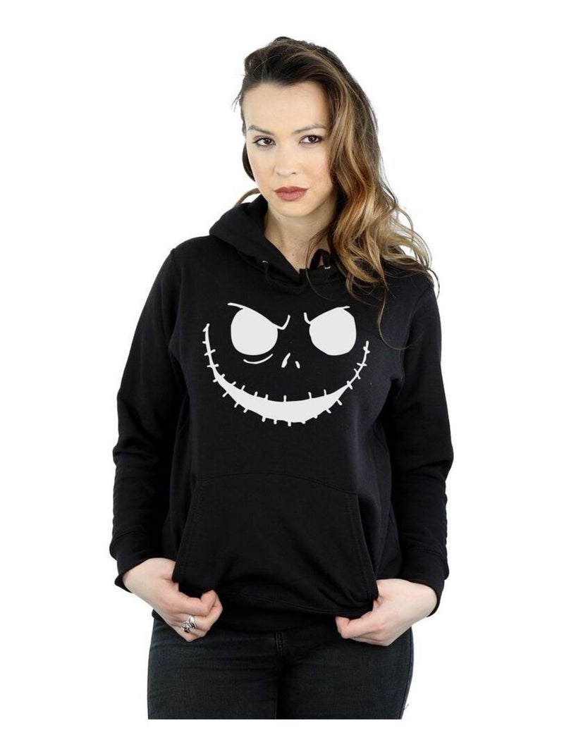 Disney - Sweat à capuche NIGHTMARE BEFORE CHRISTMAS JACK'S FACE Noir - Kiabi
