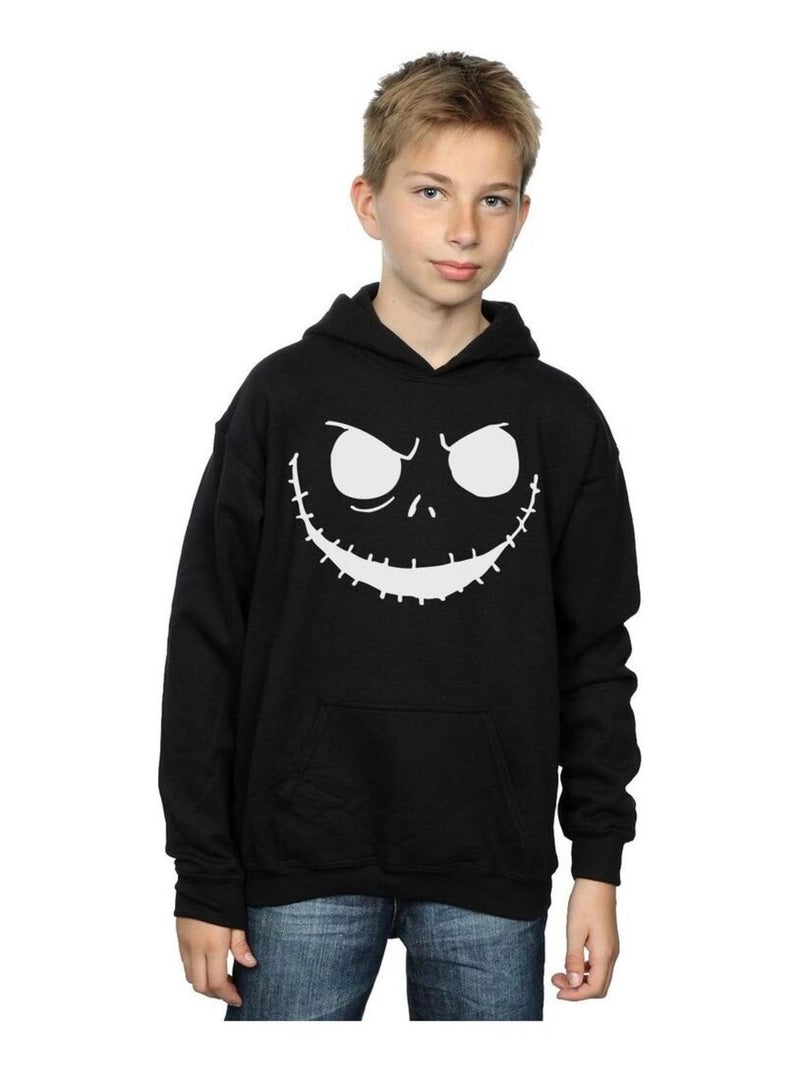 Disney - Sweat à capuche NIGHTMARE BEFORE CHRISTMAS JACK'S FACE Noir - Kiabi