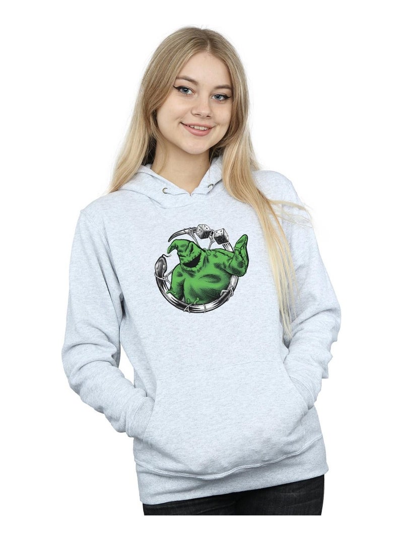 Disney - Sweat à capuche NIGHTMARE BEFORE CHRISTMAS ROLL THE DICE Gris chiné - Kiabi