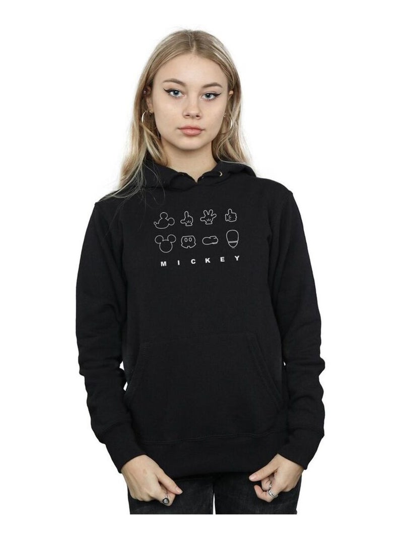 Disney - Sweat à capuche Noir - Kiabi