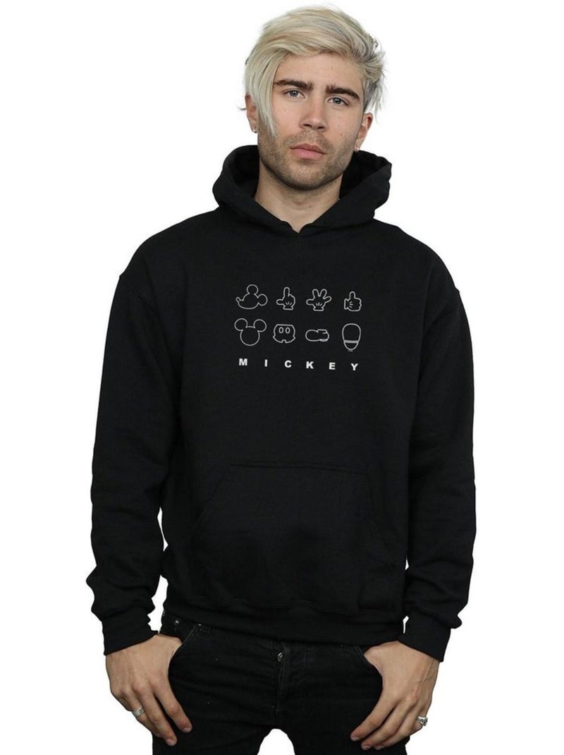 Disney - Sweat à capuche Noir - Kiabi