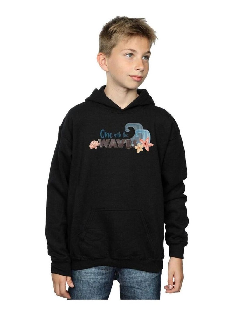 Disney - Sweat à capuche ONE THE WAVES Noir - Kiabi