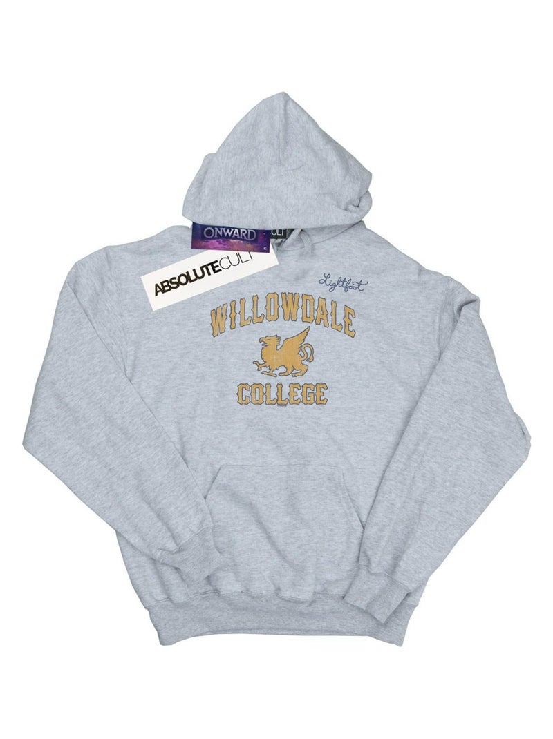 Disney - Sweat à capuche ONWARD WILLOWDALE COLLEGE Gris chiné - Kiabi