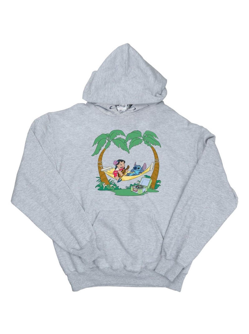Disney - Sweat à capuche PLAY SOME MUSIC Gris chiné - Kiabi