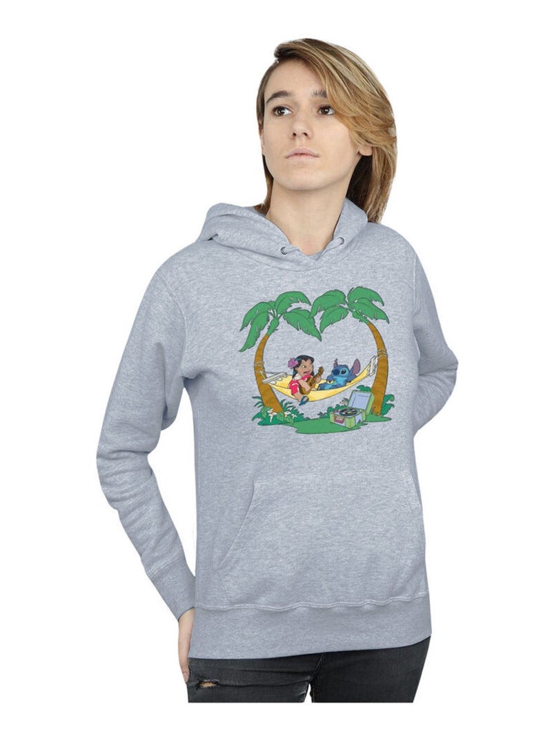 Disney - Sweat à capuche PLAY SOME MUSIC Gris chiné - Kiabi