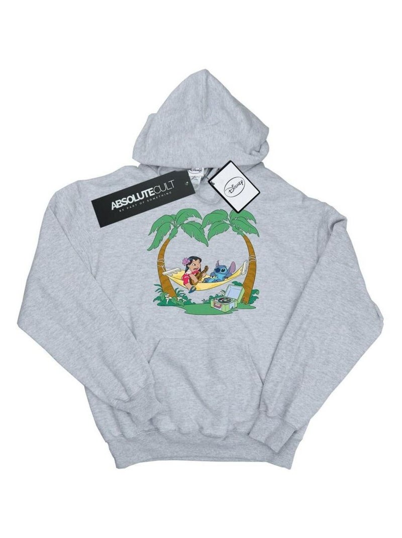 Disney - Sweat à capuche PLAY SOME MUSIC Gris chiné - Kiabi