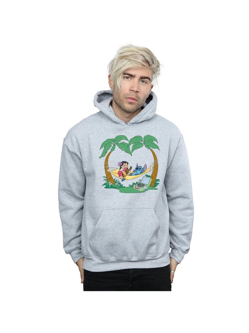 Disney - Sweat à capuche PLAY SOME MUSIC Gris chiné - Kiabi