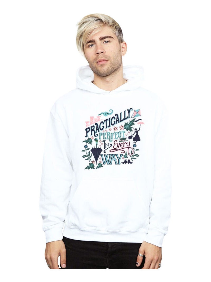 Disney - Sweat à capuche PRACTICALLY Blanc - Kiabi