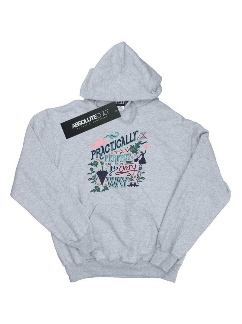 Disney - Sweat à capuche PRACTICALLY Gris chiné - Kiabi