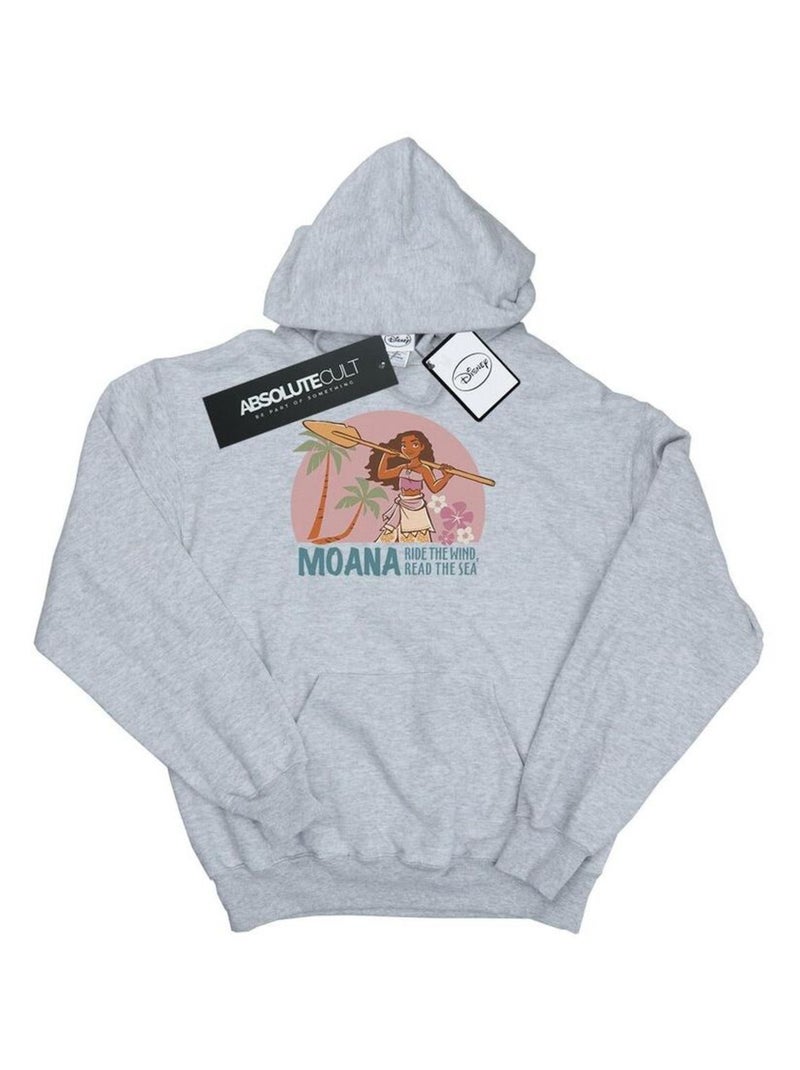 Disney - Sweat à capuche READ THE SEA Gris chiné - Kiabi