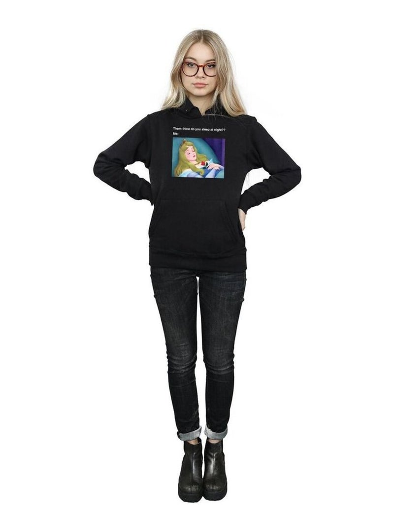 Disney - Sweat à capuche SLEEPING BEAUTY Noir - Kiabi