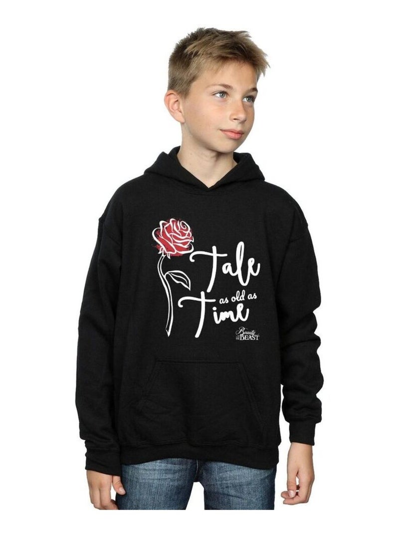 Disney - Sweat à capuche TALE AS OLD AS TIME Blanc - Kiabi