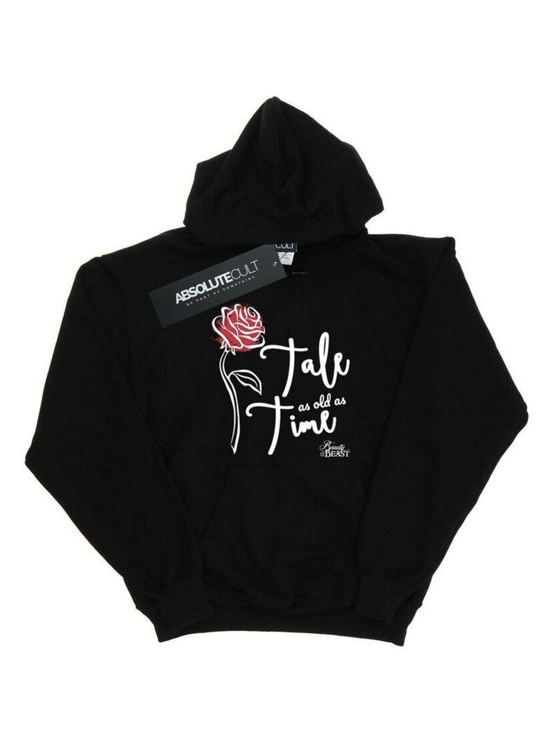 Disney - Sweat à capuche TALE AS OLD AS TIME Noir - Kiabi
