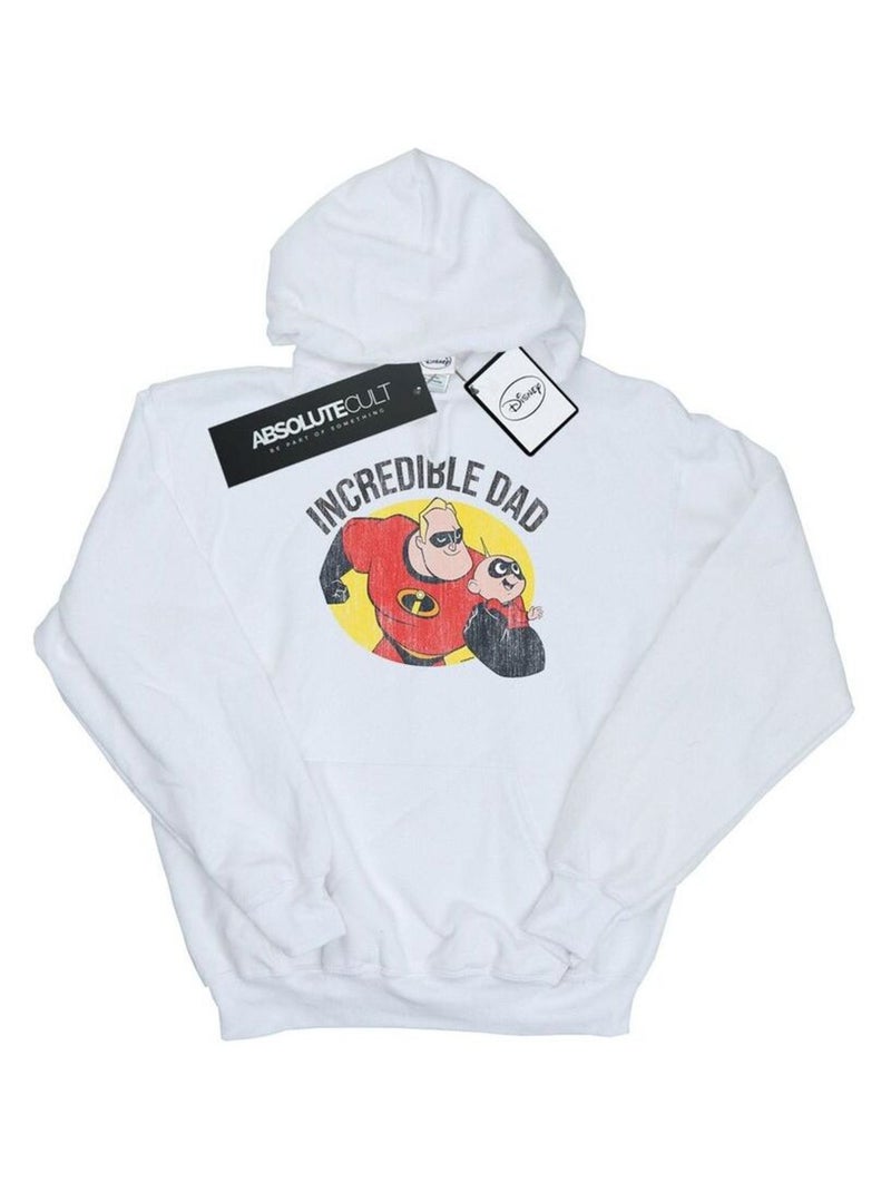 Disney - Sweat à capuche THE INCREDIBLES INCREDIBLE DAD Blanc - Kiabi
