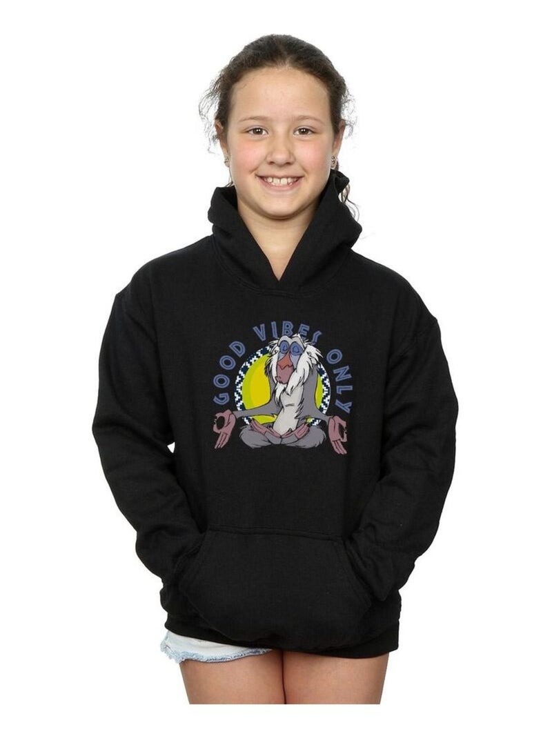Disney - Sweat à capuche THE LION KING GOOD VIBES ONLY Noir - Kiabi