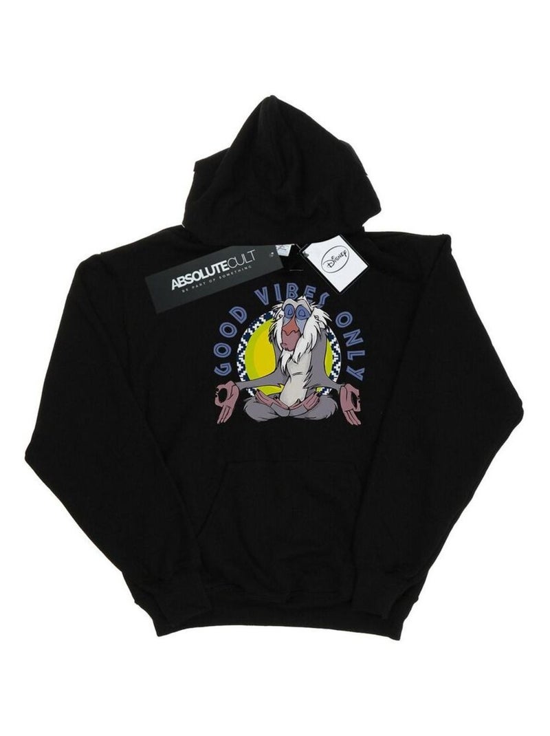 Disney - Sweat à capuche THE LION KING GOOD VIBES ONLY Noir - Kiabi