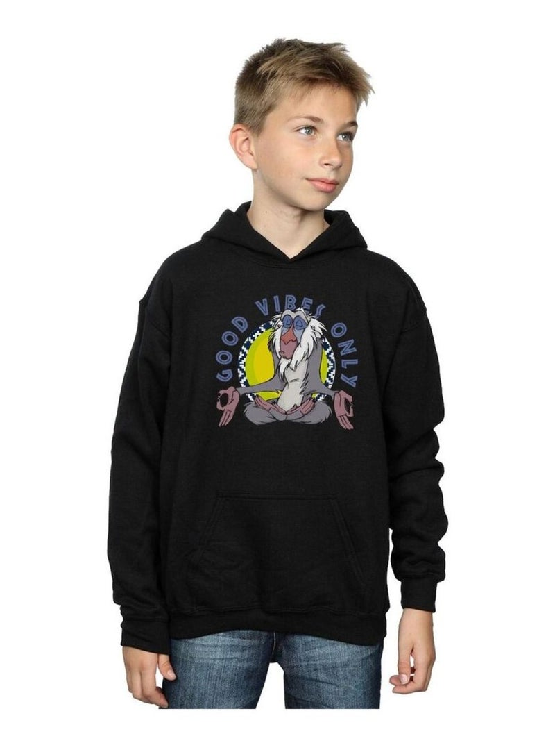 Disney - Sweat à capuche THE LION KING GOOD VIBES ONLY Noir - Kiabi