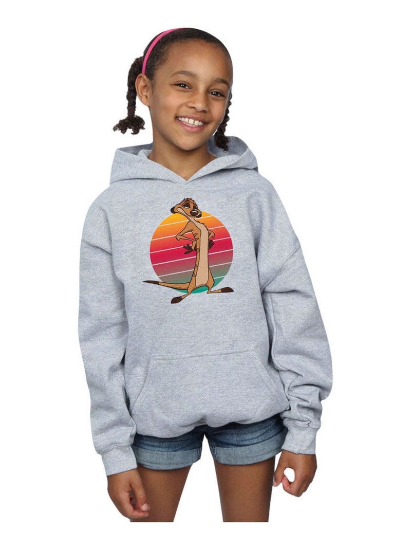 Disney - Sweat à capuche THE LION KING Gris chiné - Kiabi