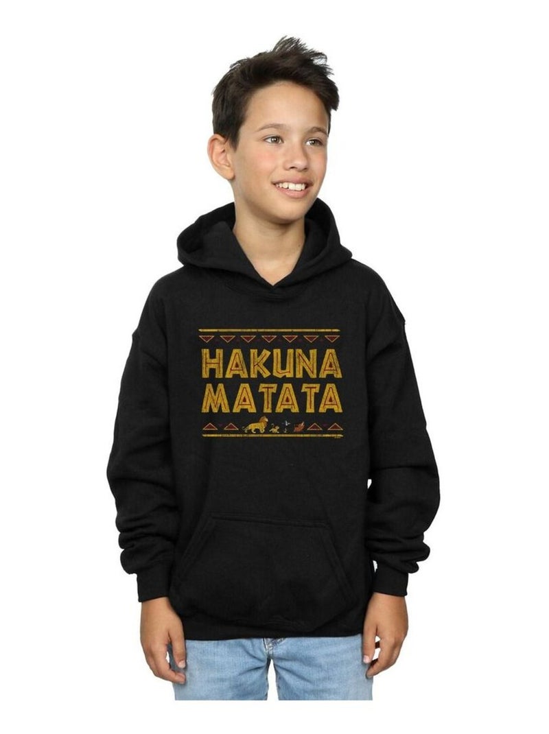 Disney - Sweat à capuche THE LION KING HAKUNA MATATA Noir - Kiabi