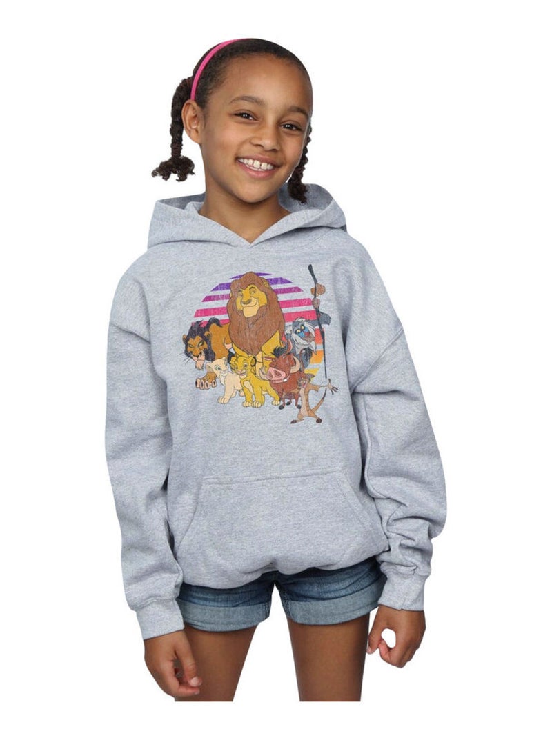 Disney - Sweat à capuche THE LION KING PRIDE FAMILY Gris chiné - Kiabi