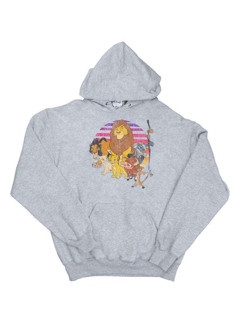 Disney - Sweat à capuche THE LION KING PRIDE FAMILY Gris chiné - Kiabi