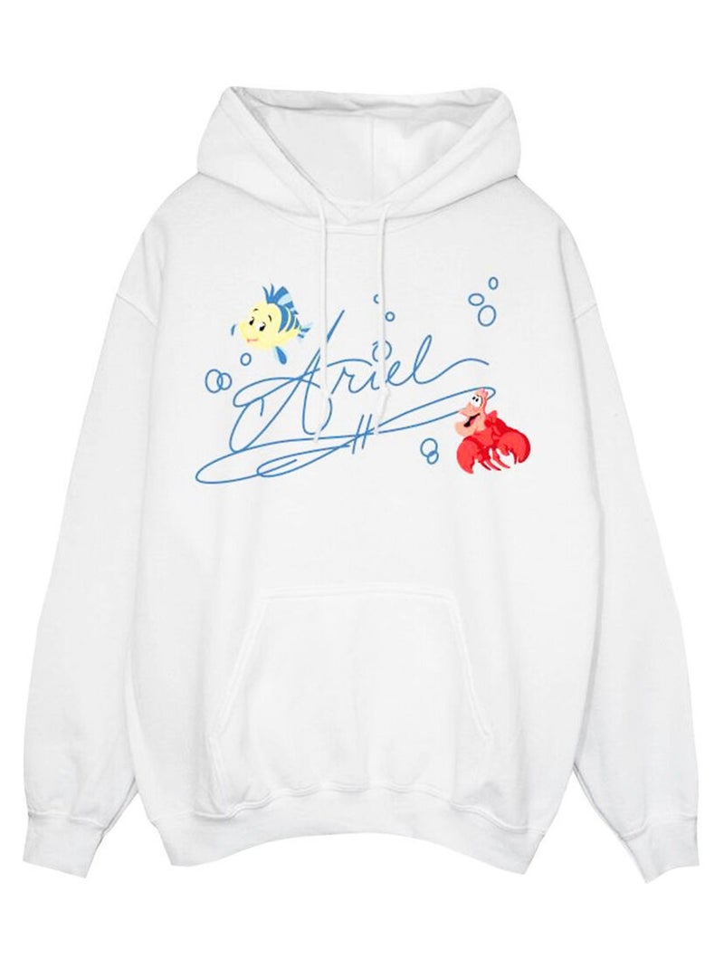 Disney - Sweat à capuche THE LITTLE MERMAID Blanc - Kiabi