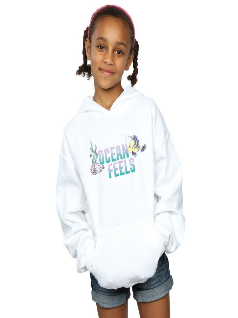 Disney - Sweat à capuche THE LITTLE MERMAID Blanc - Kiabi