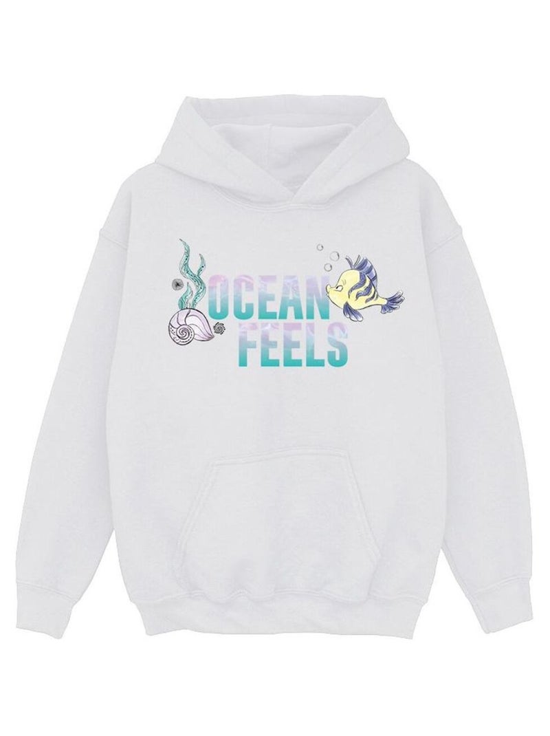 Disney - Sweat à capuche THE LITTLE MERMAID Blanc - Kiabi